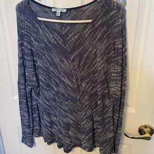 She + Sky shimmery/metallic blue tunic